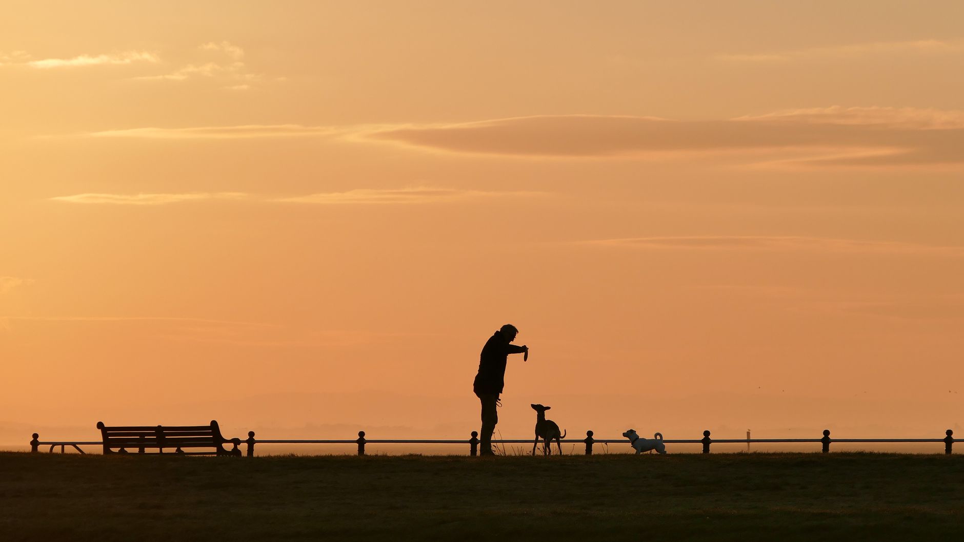 Sunset over the promenade at Lytham St Annes